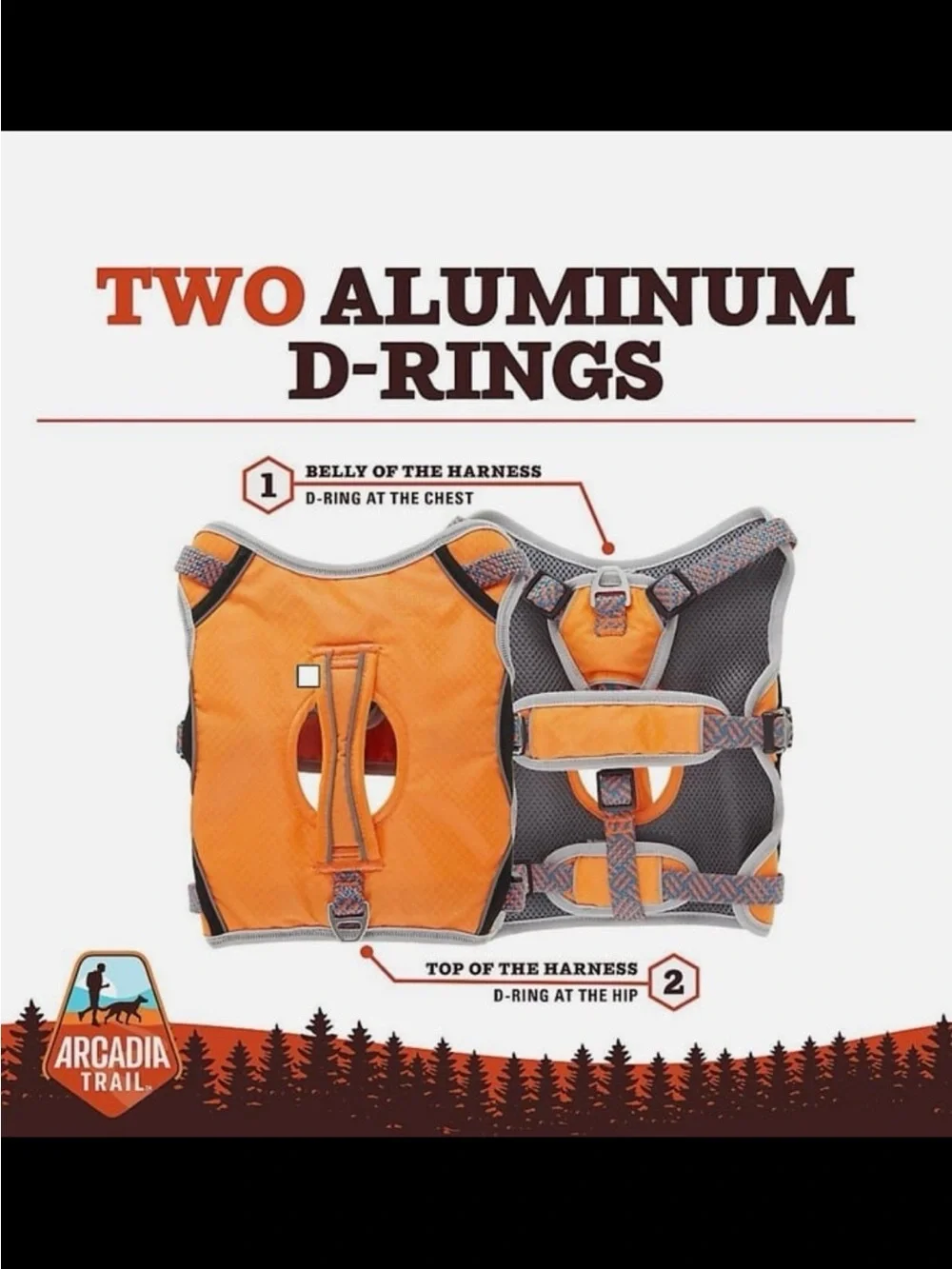 XL Arcadia Trail Harness and Waist Leash Matching Set